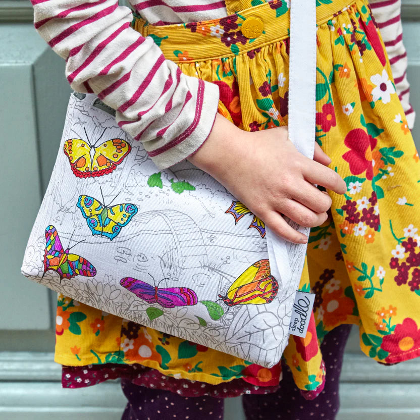 Butterfly Crossbody Colouring Bag