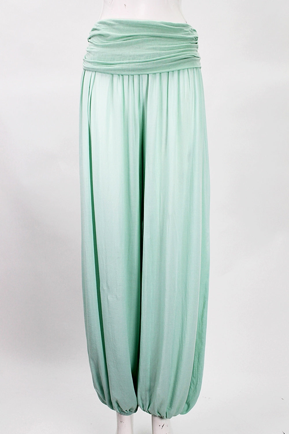 Mint Green Lightweight Harem Trousers