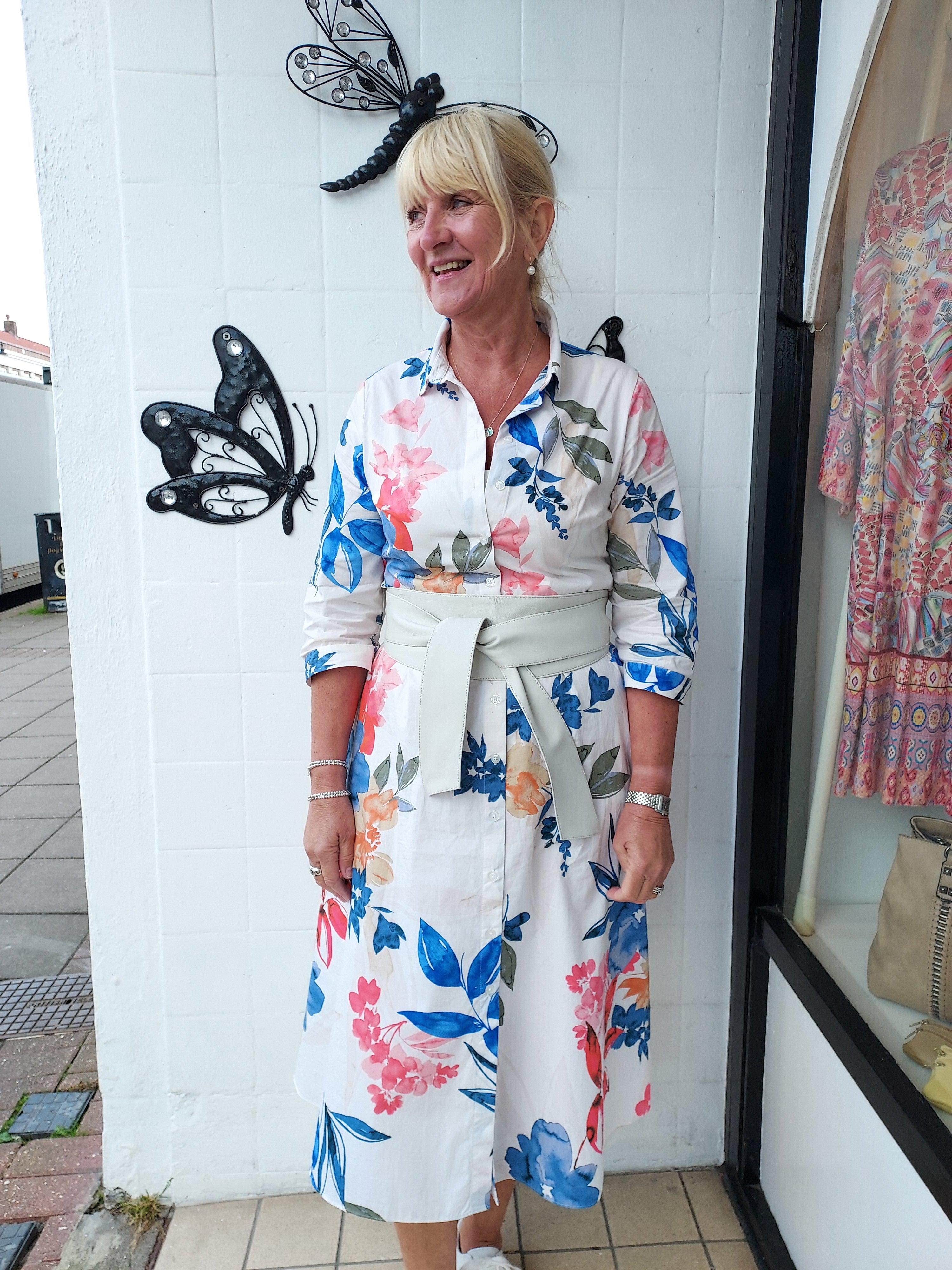 White Leather Obi Belt