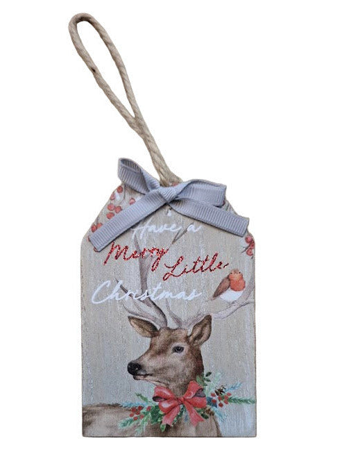 Christmas Reindeer Tag Decoration