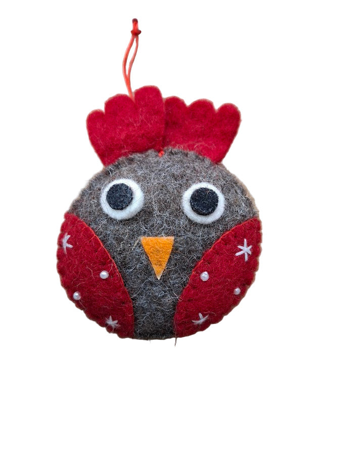 Christmas Felt Owl Hanging Decoration