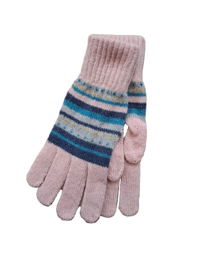 Striped Knitted Gloves