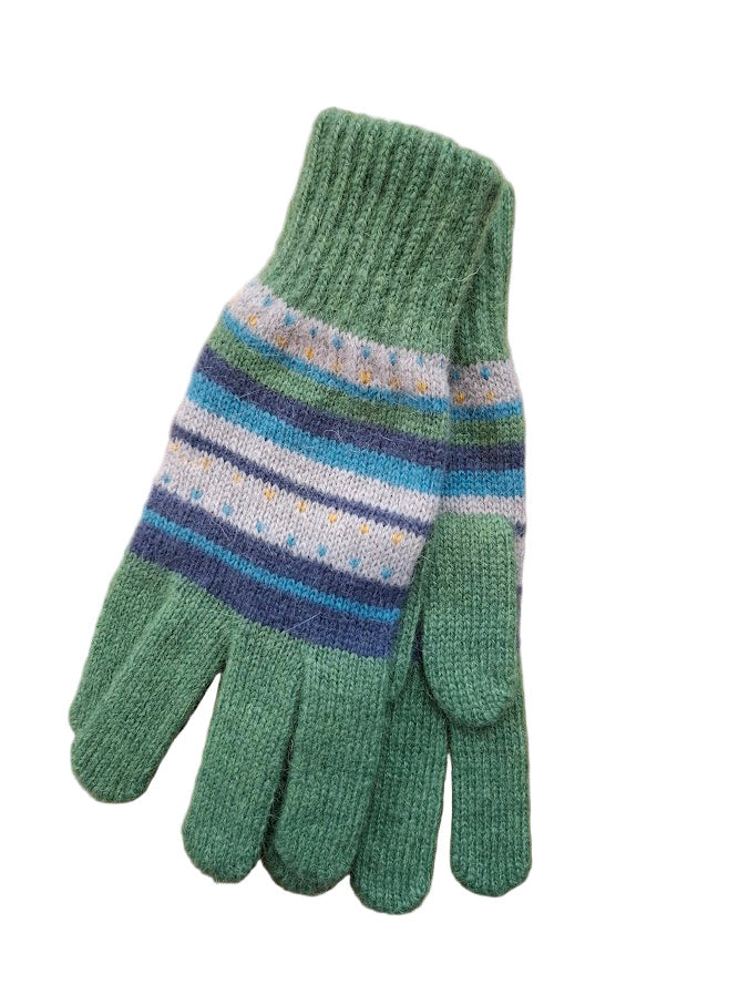 Striped Knitted Gloves