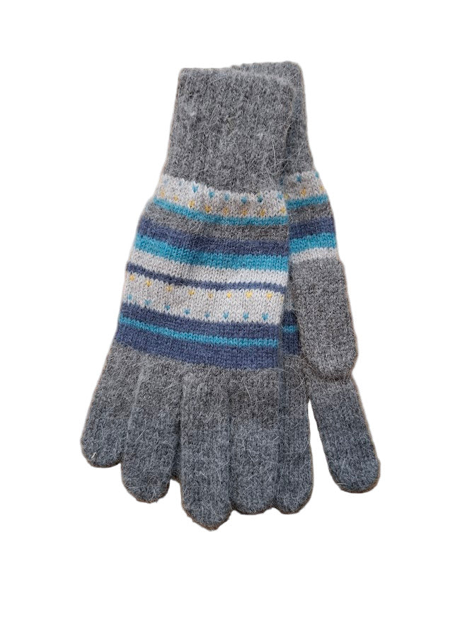 Striped Knitted Gloves