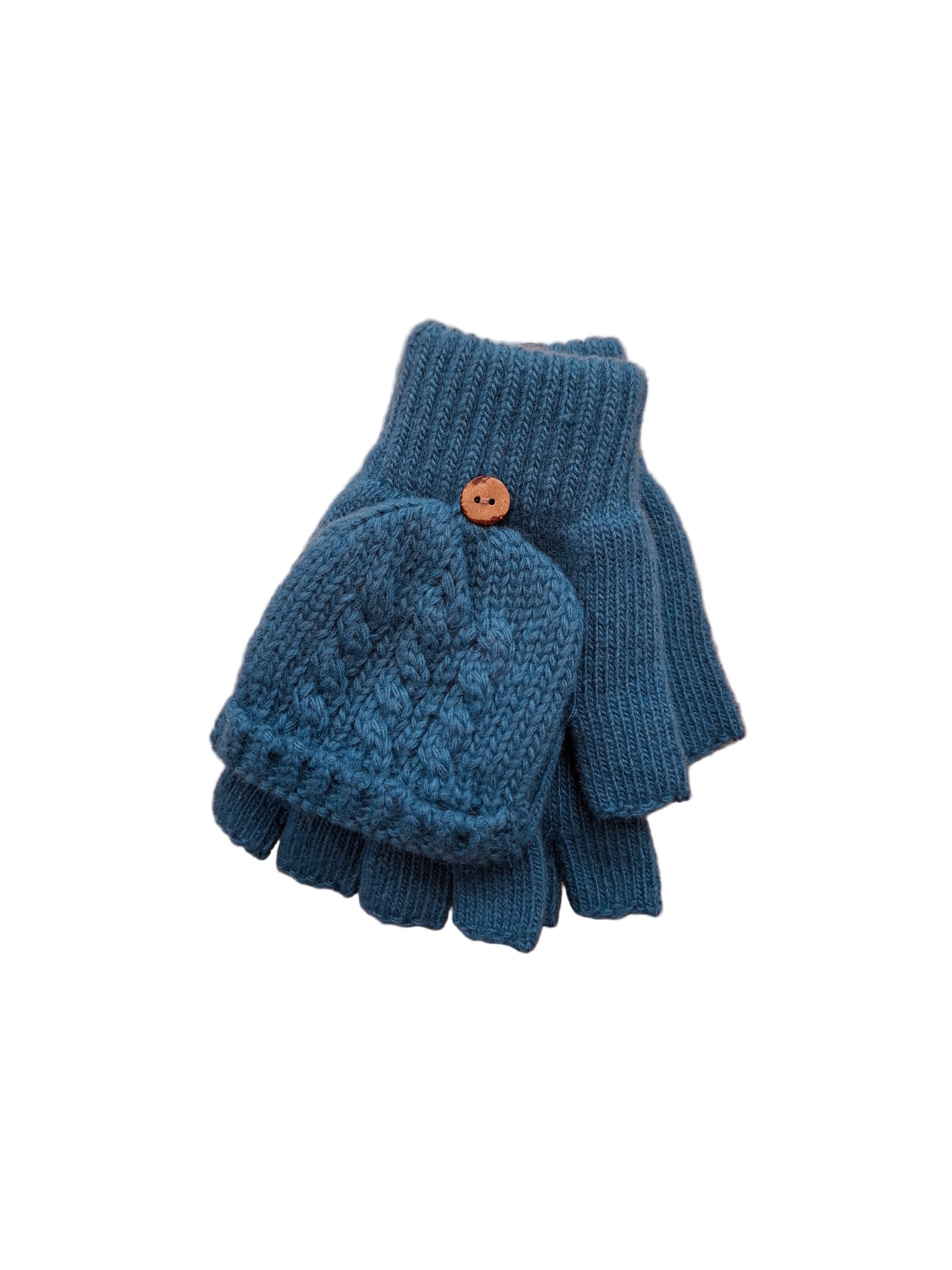 Plain Knitted Fingerless Mittens
