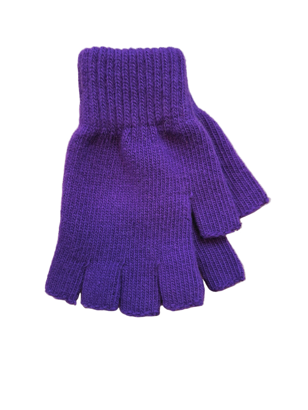 Plain Fingerless Knitted Gloves