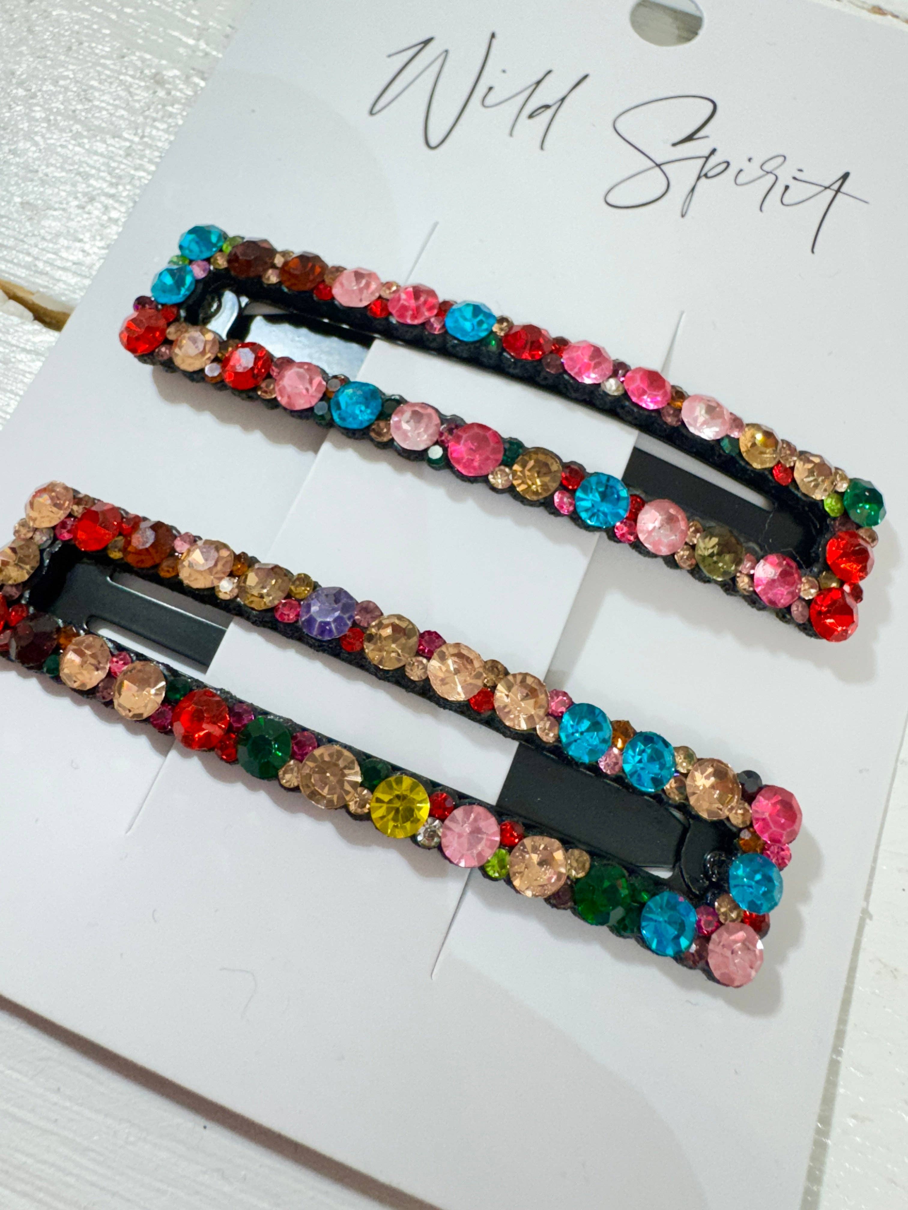 Multicolour Sparkle Gift Set of 2 Hair Slides