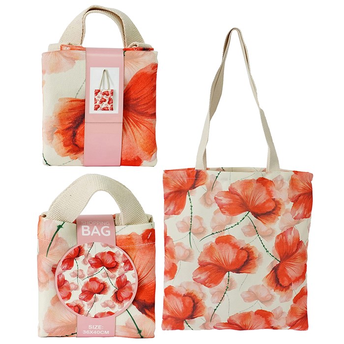 Poppy Pattern Tote Bag