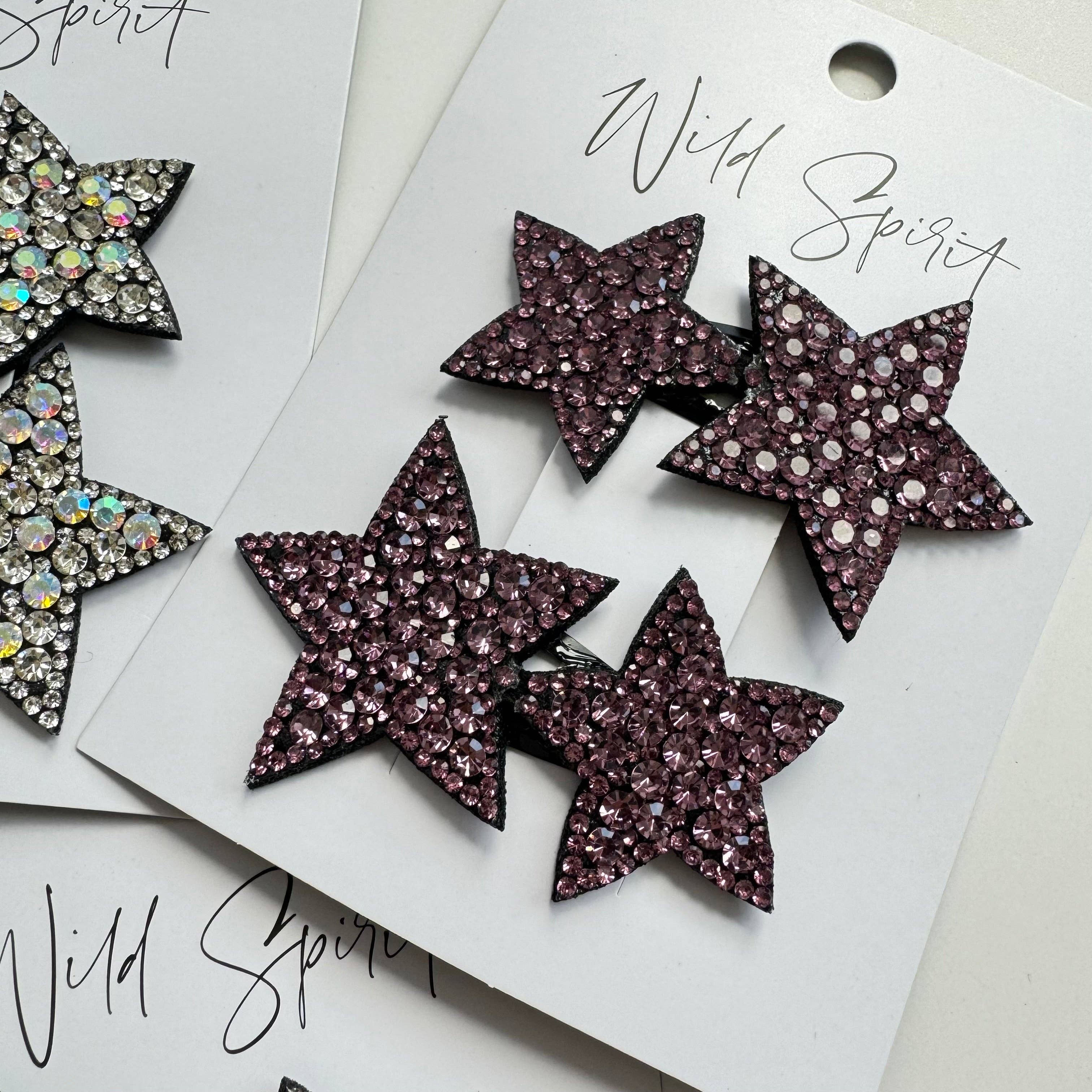 Multi Star Gift Set of 2 Hair Slides