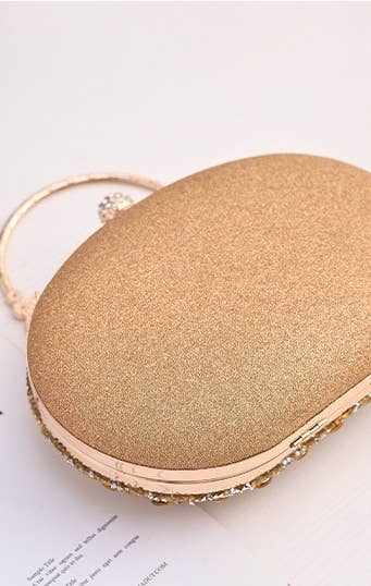 Black Beaded Embellished Evening Clutch Bag