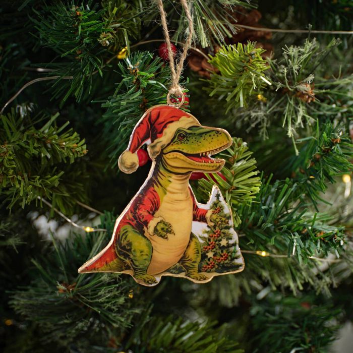 Christmas Dinosaur Hanging Decoration