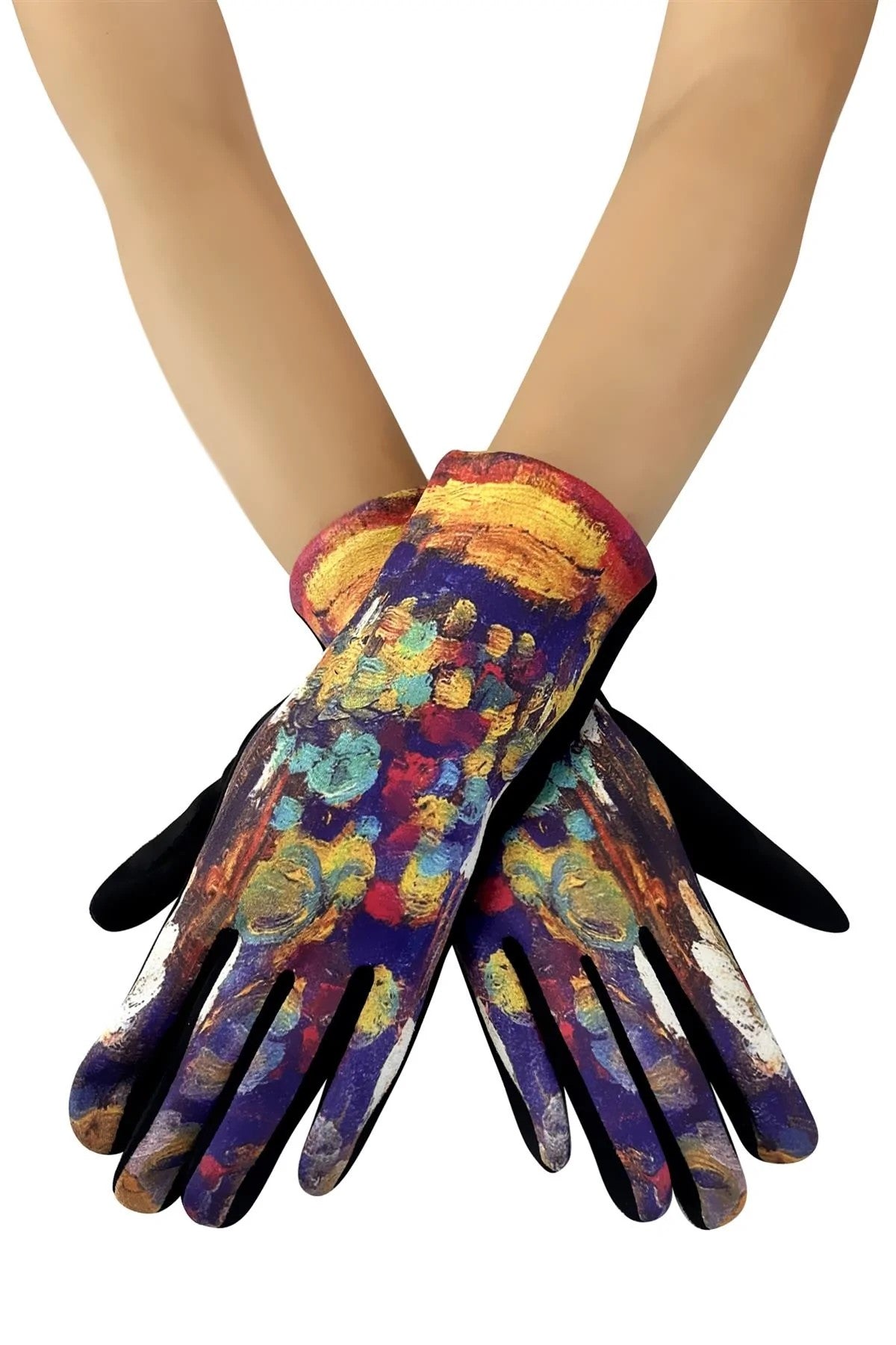 Multicolour Print Gloves