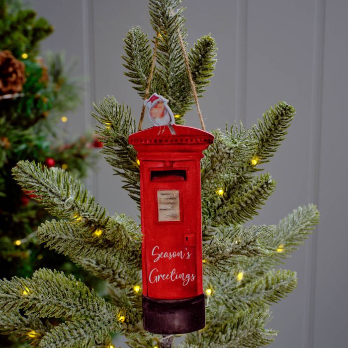 Christmas Postbox Hanging Decoration