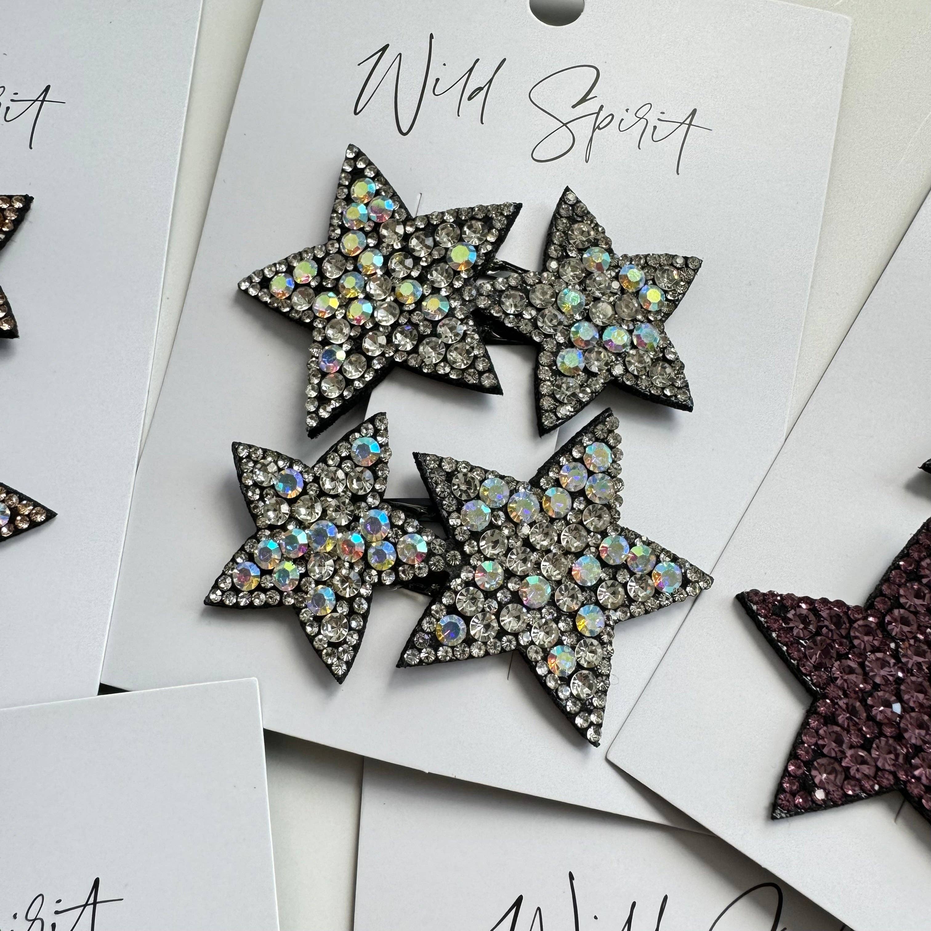 Multi Star Gift Set of 2 Hair Slides