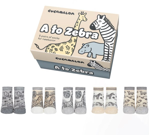 A to Zebra Baby Socks