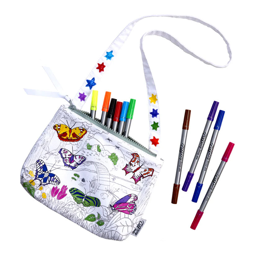 Butterfly Crossbody Colouring Bag