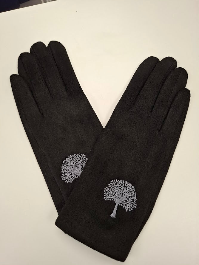 Embroidered Tree of Life Gloves