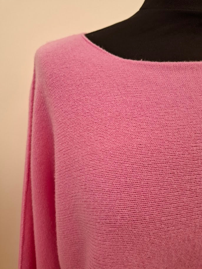 Bubblegum Pink Scoop Neck Cosy Jumper