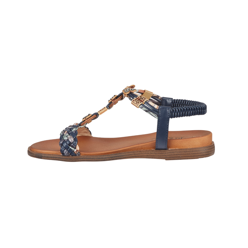 Crete Navy Embellished Butterfly Strap