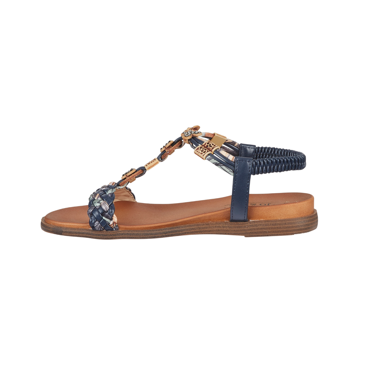 Crete Navy Embellished Butterfly Strap