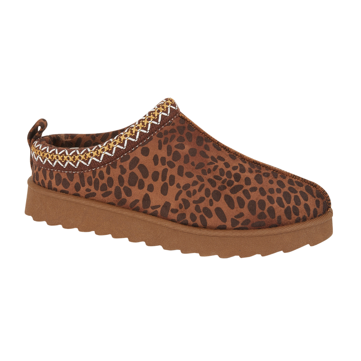 Eskimo Leopard Print Slip on Mules