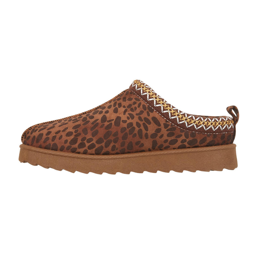 Eskimo Leopard Print Slip on Mules
