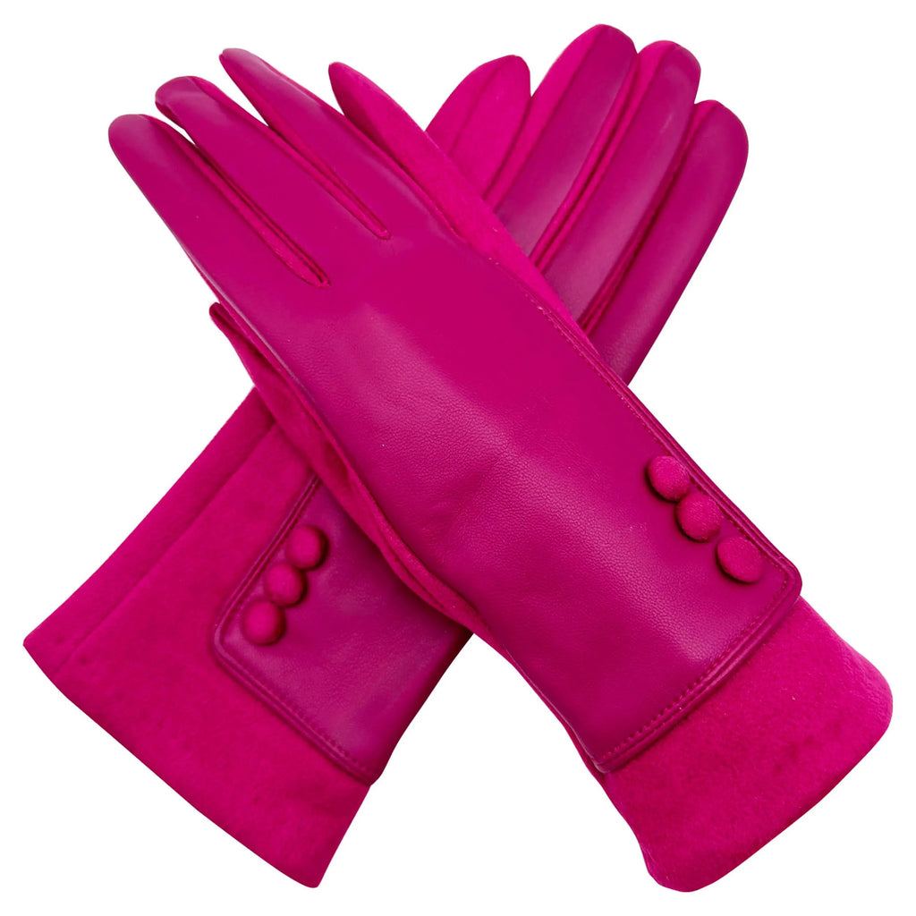 Faux Leather Gloves