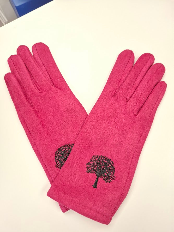 Embroidered Tree of Life Gloves