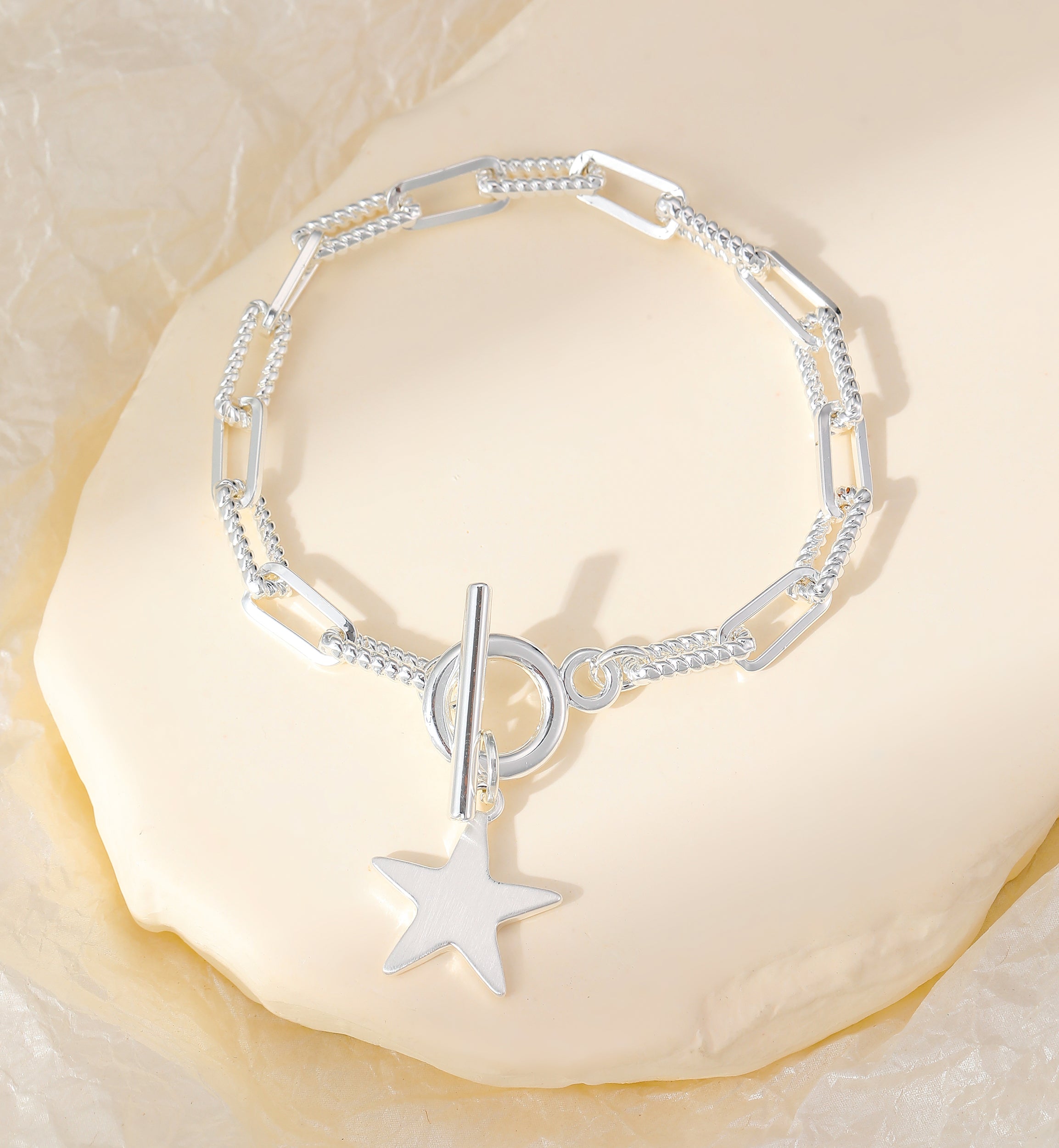 Silver Plated Star Charm Bracelet