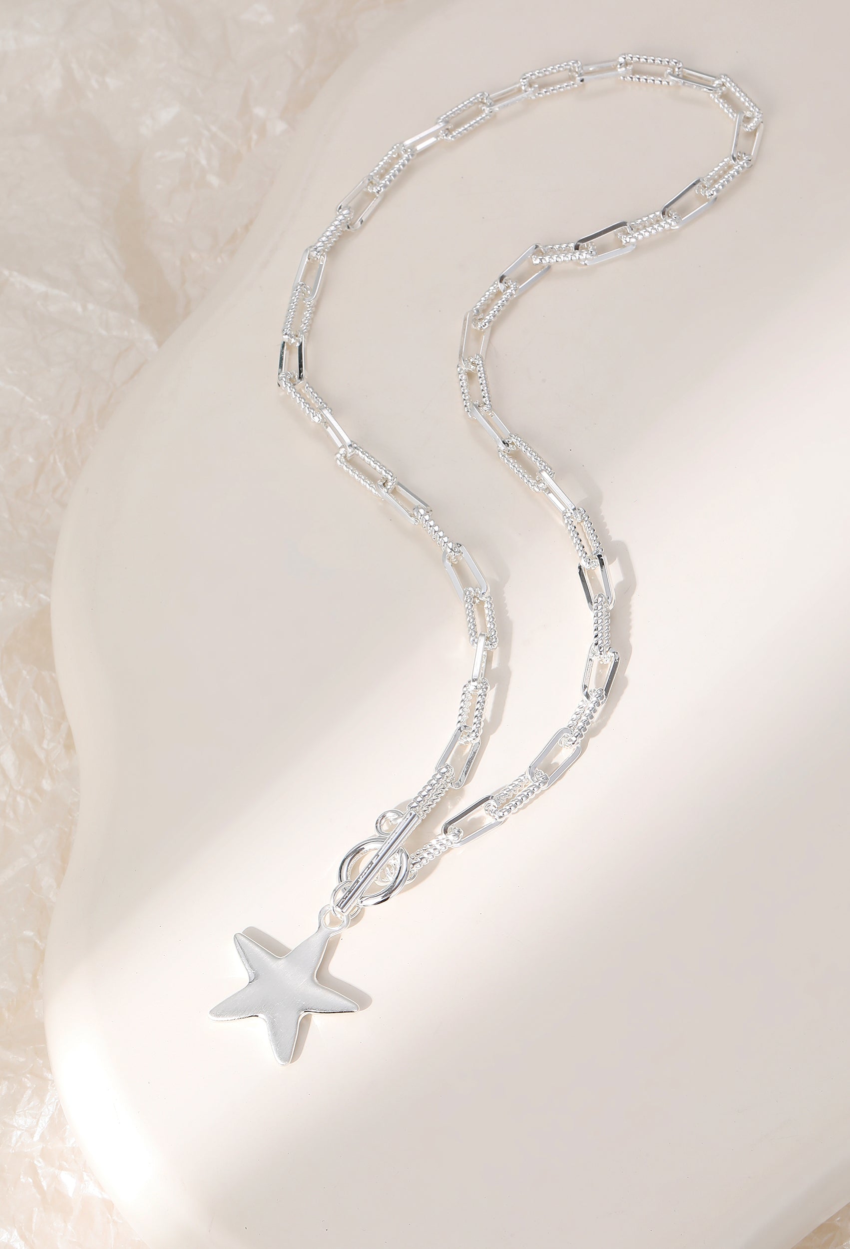 Silver Plated Star Charm Necklace