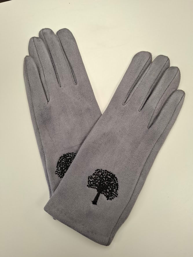 Embroidered Tree of Life Gloves