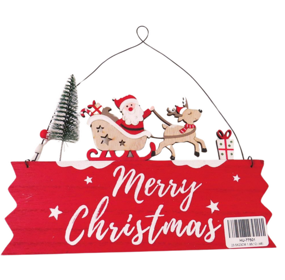 Merry Christmas Hanging Sign Decoration