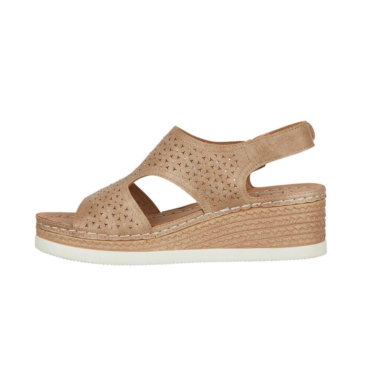 Havana Beige Breeze Cut-out Platform Wedge