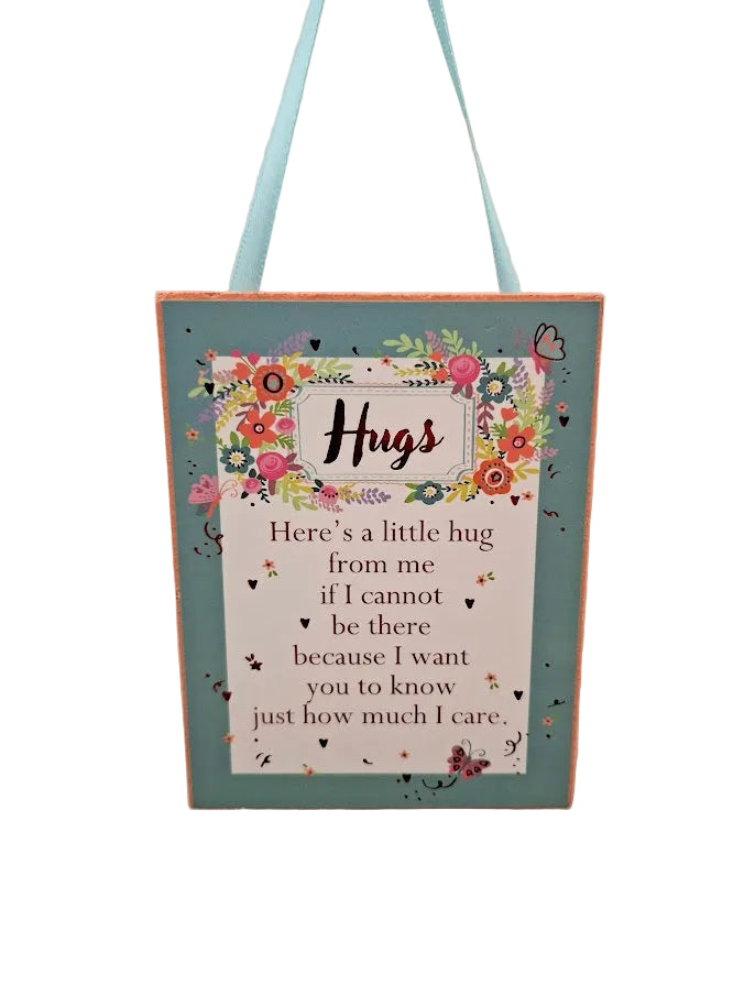 'Hugs' Poem Plaque