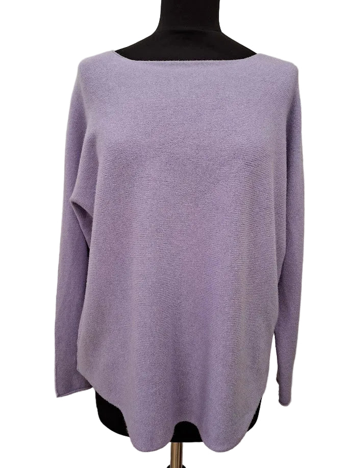 Lilac Scoop Neck Cosy Jumper