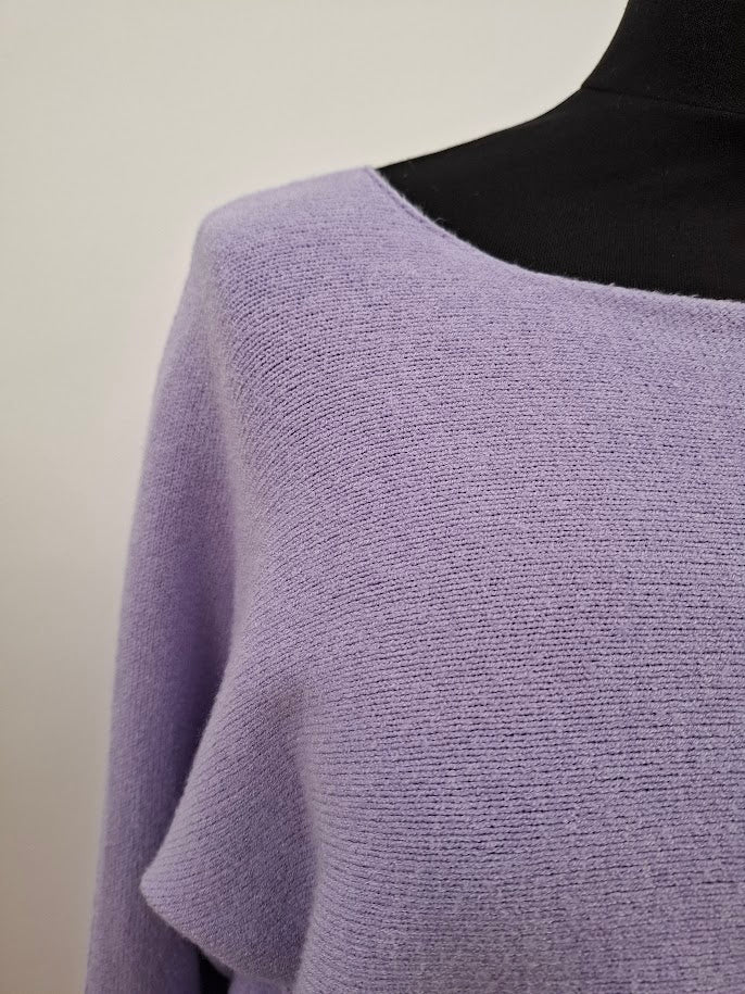 Lilac Scoop Neck Cosy Jumper