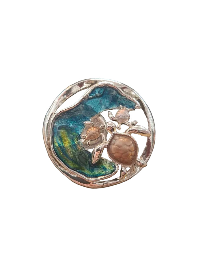 Sea Turtle Magnetic Brooch