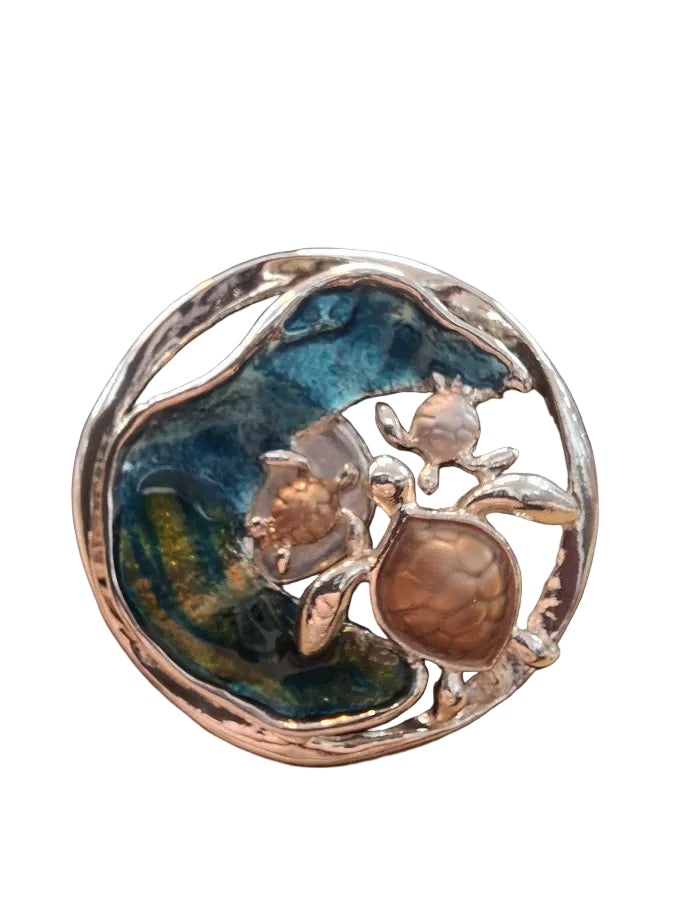 Sea Turtle Magnetic Brooch