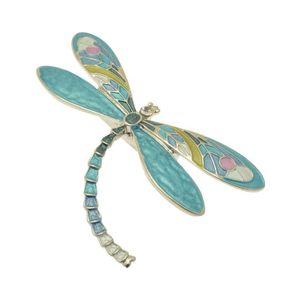 Turquoise Dragonfly Magnetic Brooch