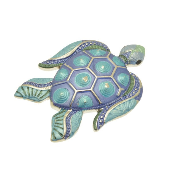 Turquoise Turtle Magnetic Brooch
