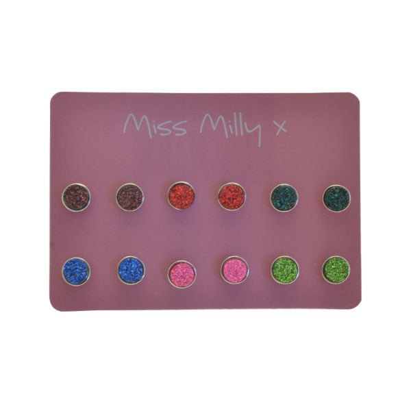 Textured Glittery Stud Earrings