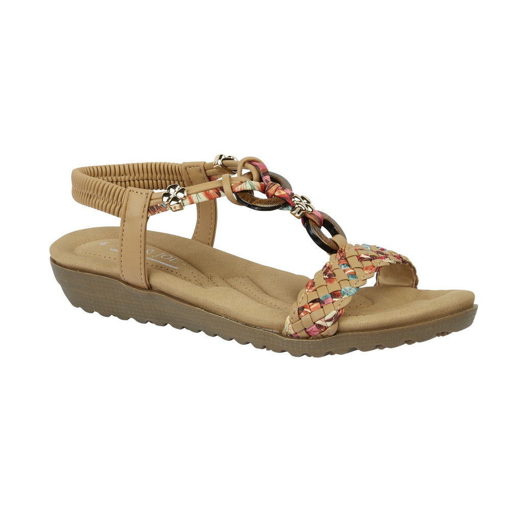 Marrakesh Tan Beaded Sandals