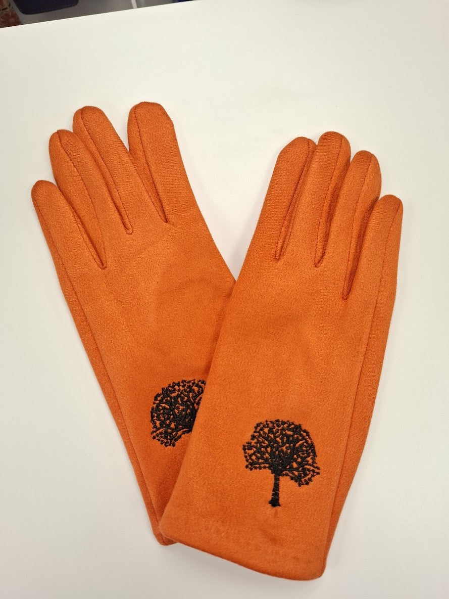 Embroidered Tree of Life Gloves