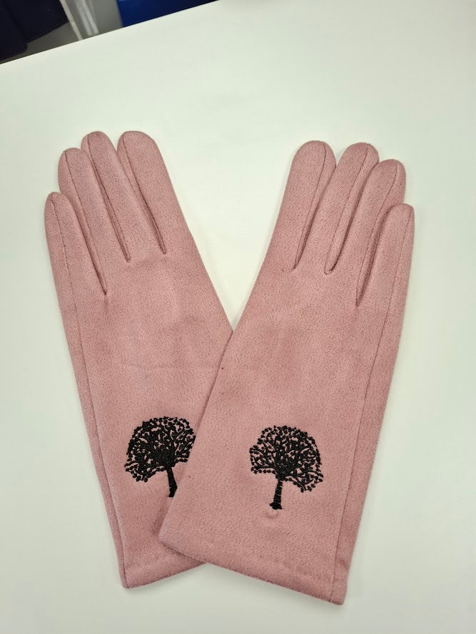 Embroidered Tree of Life Gloves