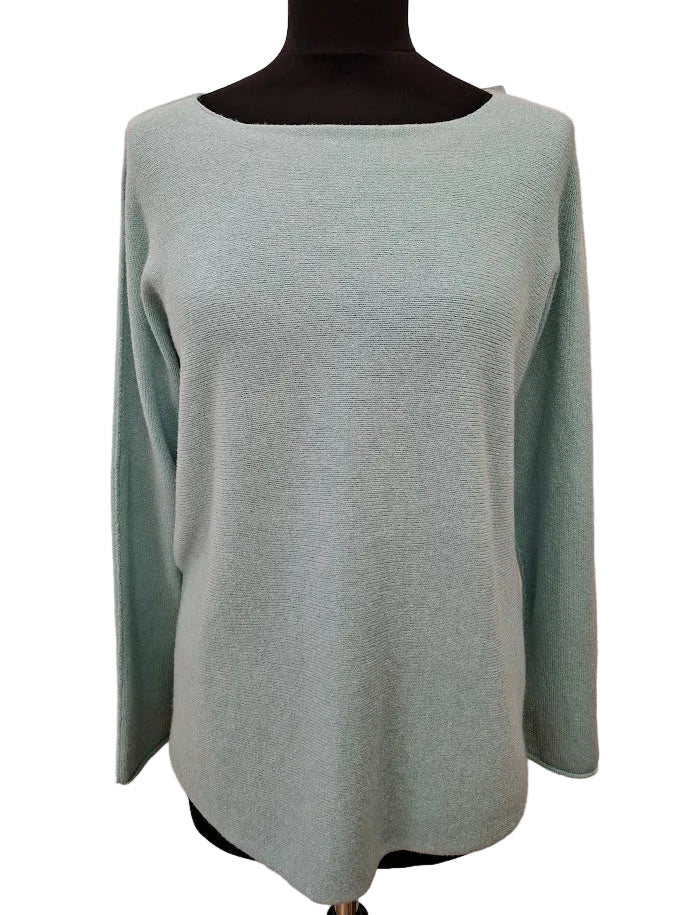 Pale Blue Scoop Neck Cosy Jumper