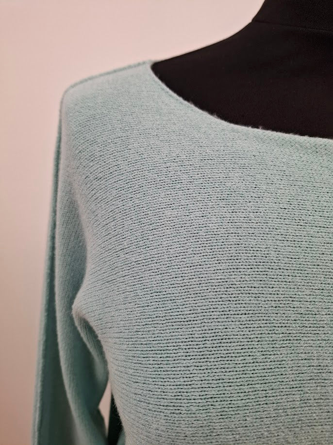 Pale Blue Scoop Neck Cosy Jumper