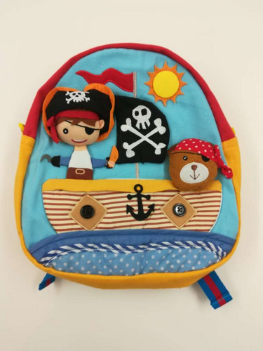 Pirate Rucksack with Safety Leash - 3D Backpack for Toddlers & Boys
