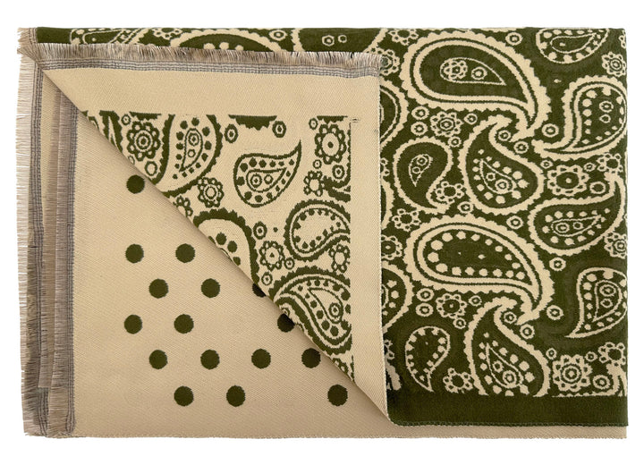 Polka Dot and Paisley Reversible Scarf