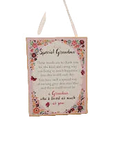 'Special Grandma' Poem Plaque