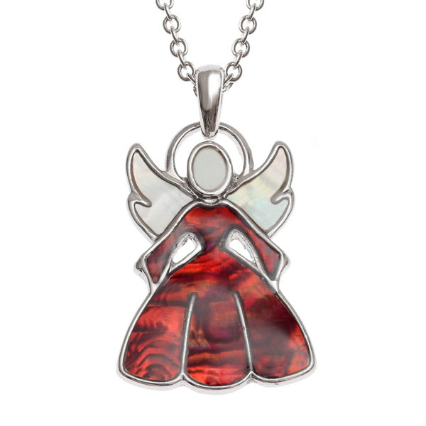 Festive Red Angel Necklace
